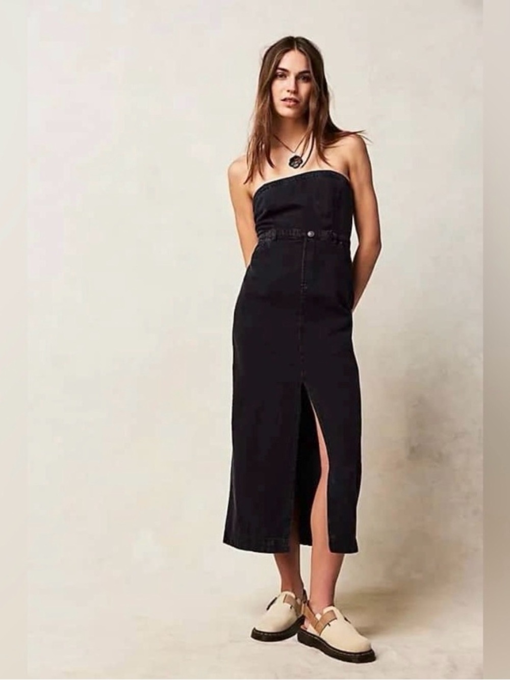 Free People Picture Perfect Denim Dress